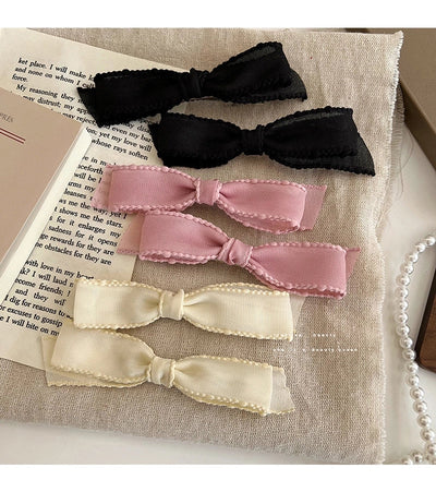Spring and Summer New Arrival Bow Headwear  Hairpin Women's Side Bangs Clip Beautiful Back of Head Hair Accessories