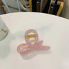 Women's Simple Style Bow Knot Plastic Resin Polishing Hair Claws