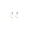 1 Pair Casual Simple Style Classic Style Letter Inlay 201 Stainless Steel 304 Stainless Steel Zircon Drop Earrings