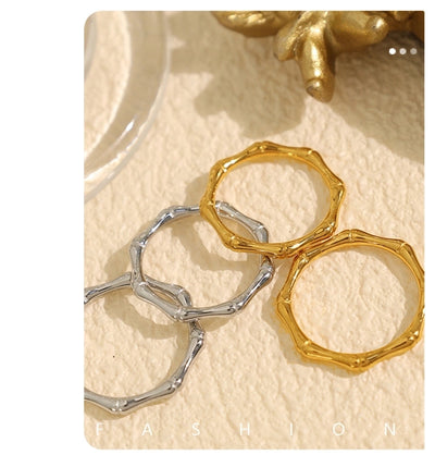 Jewelry IG Style Elegant Simple Style Geometric 304 Stainless Steel 18K Gold Plated Polishing Rings Earrings