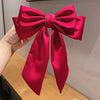 fashion bow knot cloth pearl hair clip 1 piece