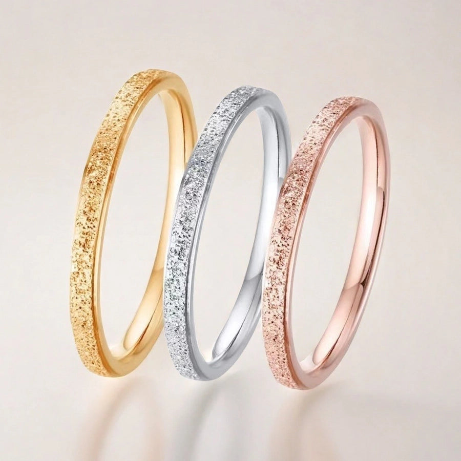 Jewelry Elegant Simple Style Geometric Titanium Steel Plating Rings