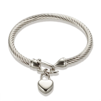Marine Style Starfish Heart Shape Shell Titanium Steel Bangle In Bulk