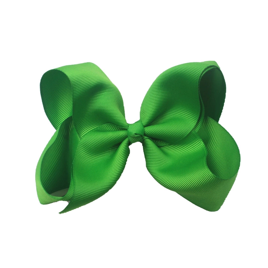 sweet simple style solid color bow knot ribbed band handmade hair clip