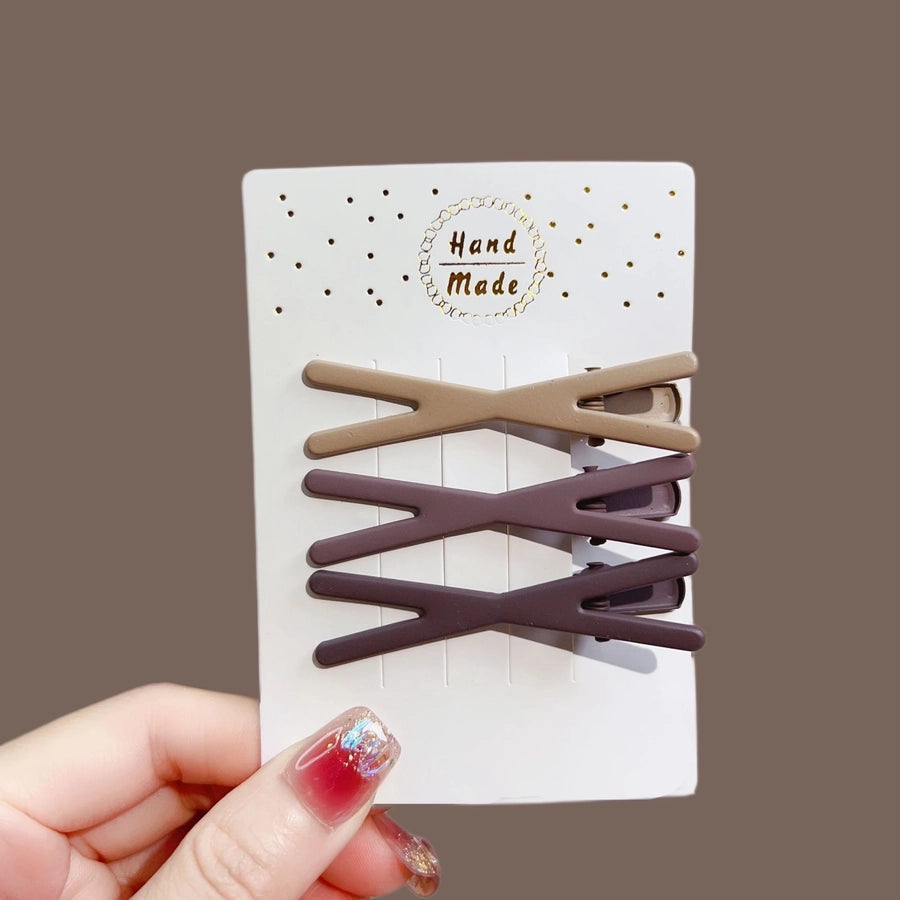 retro geometric metal stoving varnish hair clip