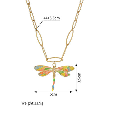 Jewelry Simple Style Butterfly 304 Stainless Steel Plating Pendant Necklace