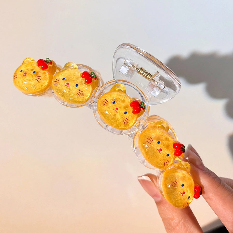 Women's Cartoon Style Peach Strawberry Plastic Resin Hair Claws