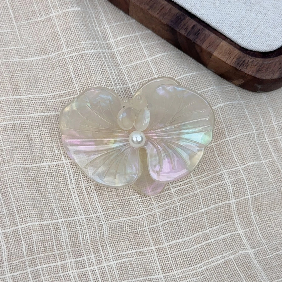 Korean Style Elegant Acetate Texture Phalaenopsis Barrettes Duckbill Clip Niche Design Exquisite Bang Clip Accessories