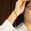 Simple Style Solid Color 304 Stainless Steel 18K Gold Plated Paperclip Chain Bracelets In Bulk