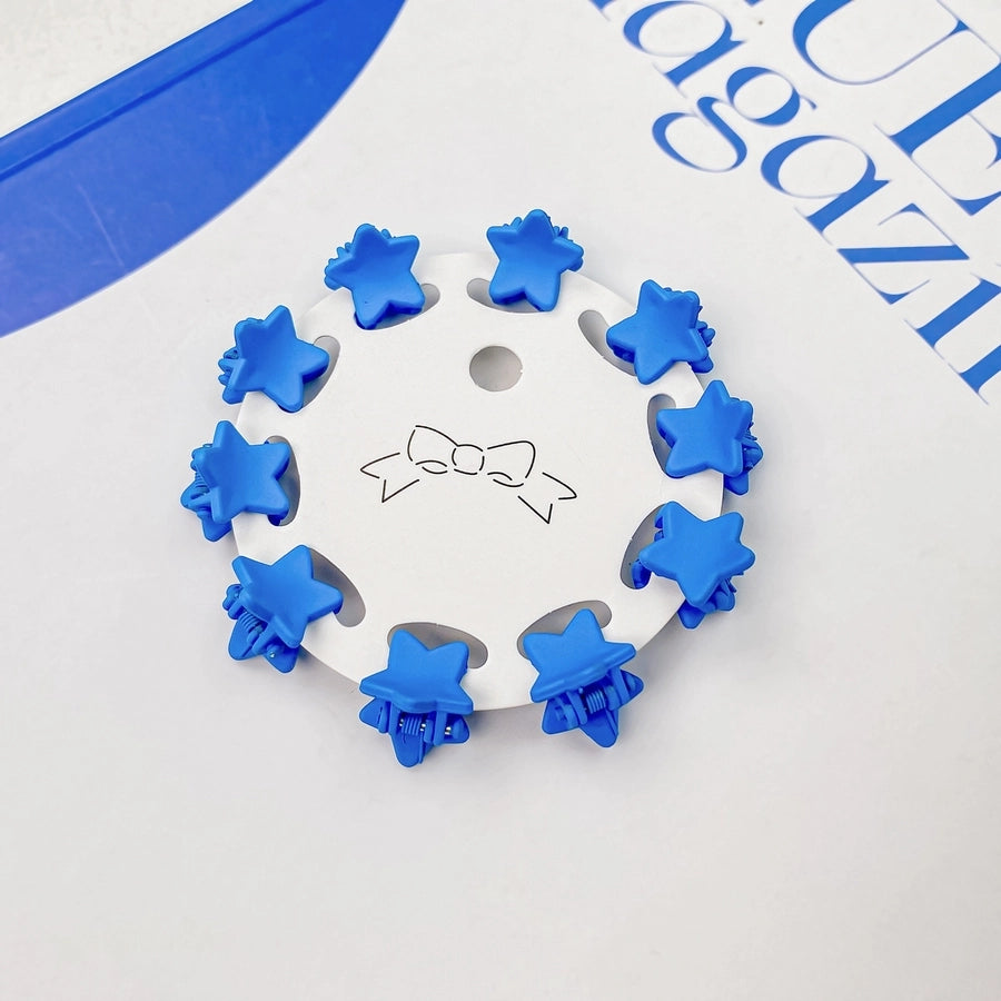 basic star flower plastic handmade hair claws