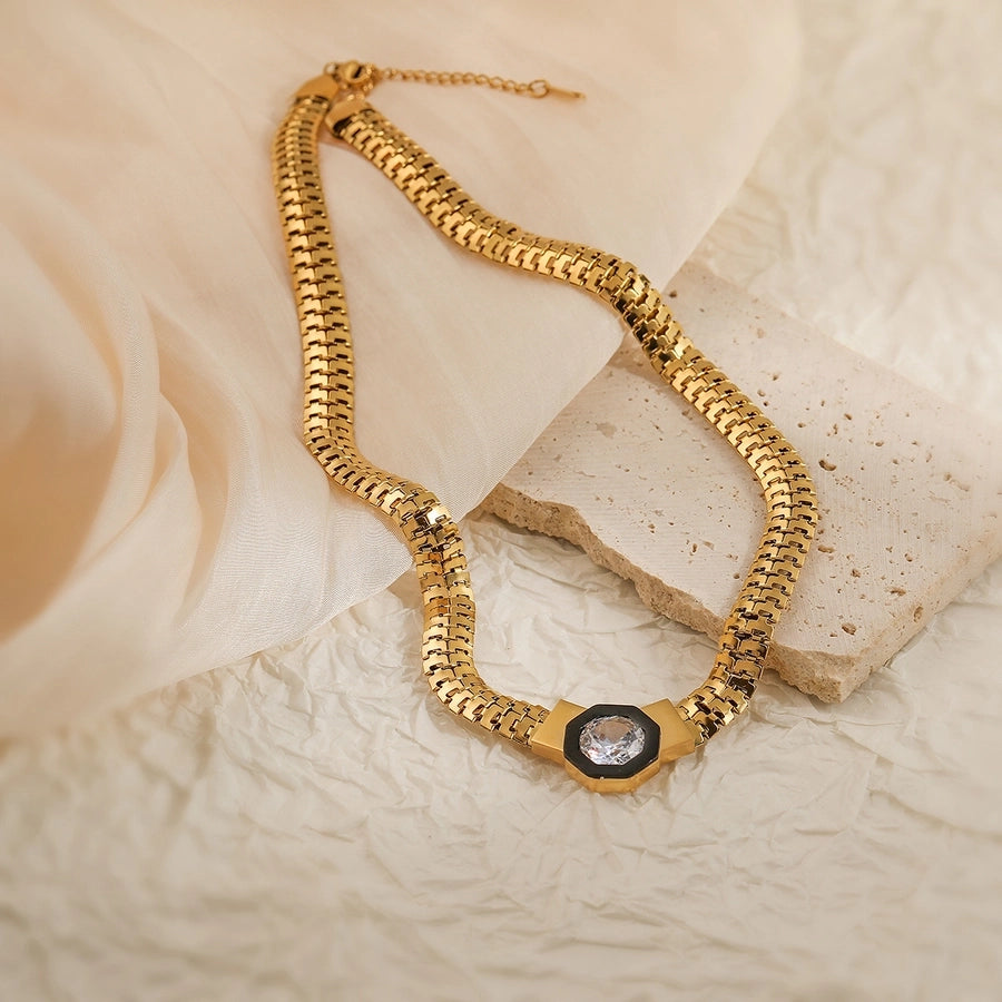Jewelry Retro Geometric 304 Stainless Steel Necklace