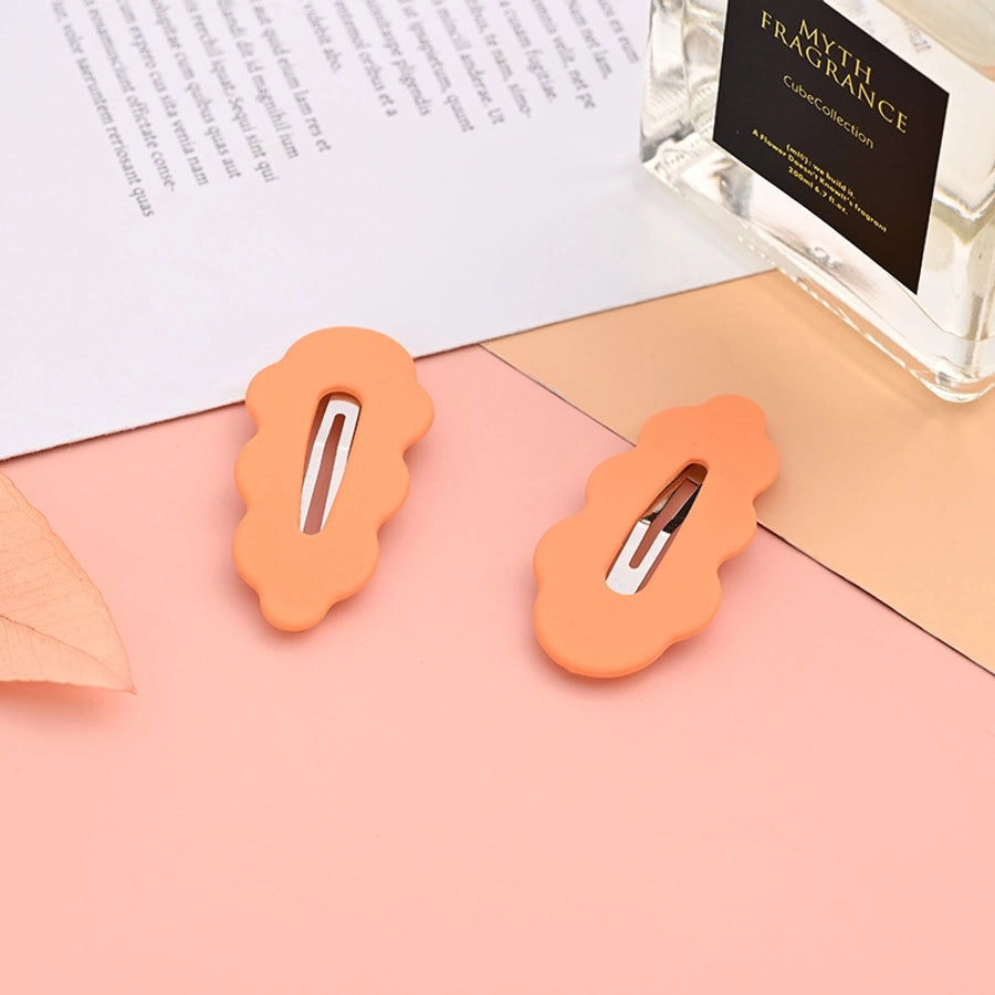 simple style solid color plastic resin hair clip 1 piece