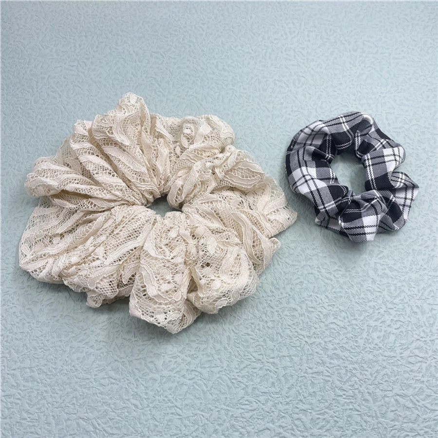 simple style solid color cloth lace hair tie 1 piece