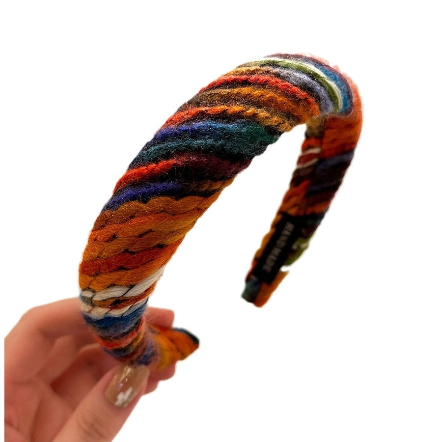 Women's Retro Colorful yarn Knit Hair Band