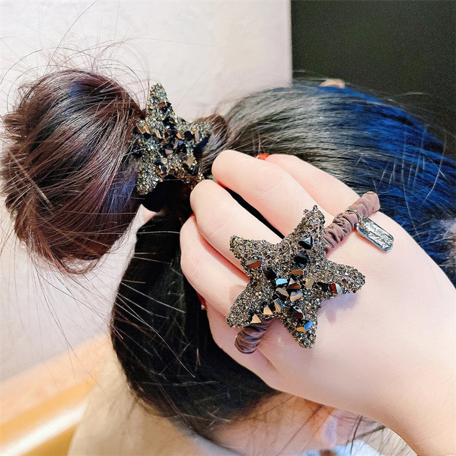 modern style star rhinestone hair tie