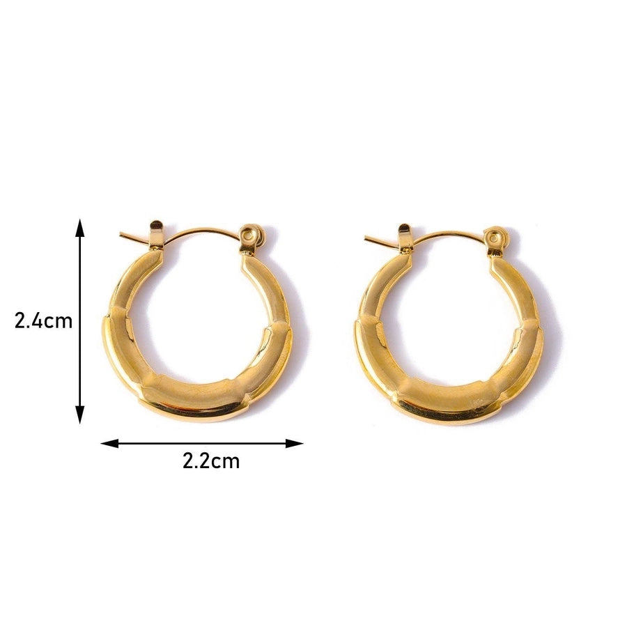 1 Pair Streetwear Geometric 304 Stainless Steel 18K Gold Plated Earrings