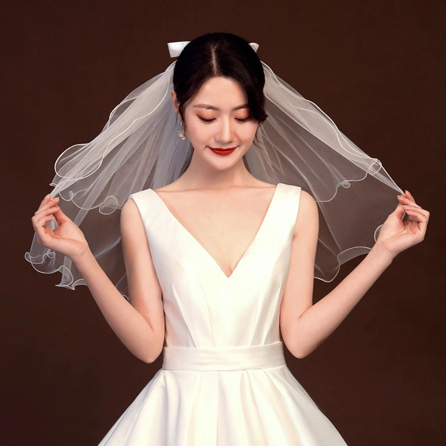 Women's Casual Retro Solid Color Gauze Birdcage Veils