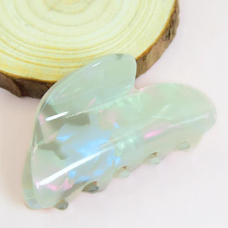 cute color block arylic handmade hair claws 1 piece