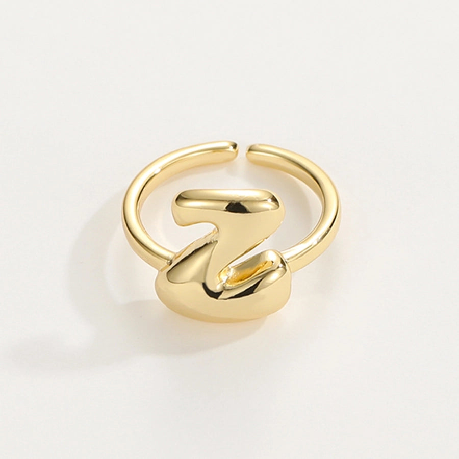 Copper Hollow Out Letter Copper Rings