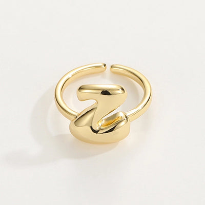 Copper Hollow Out Letter Copper Rings