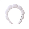 simple style color block towel velvet hair band