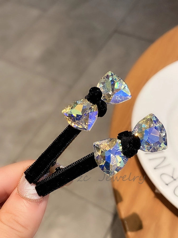 Women's Elegant Bow Knot Artificial Crystal Hair Clip