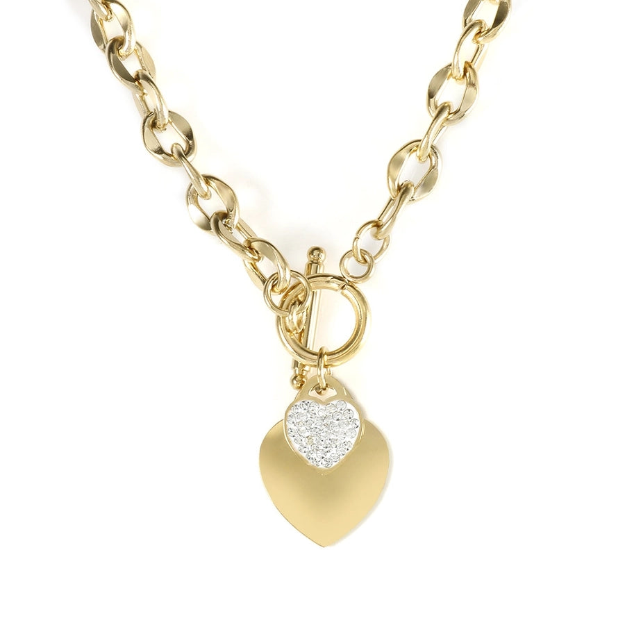 Jewelry Elegant Simple Style Heart Shape 304 Stainless Steel Plating Bracelets Earrings Necklace