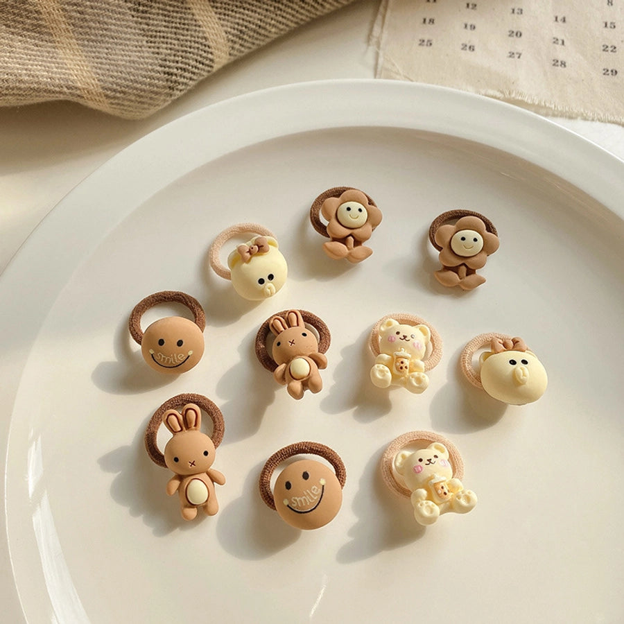 New Milk brown hair band Girls baby does not hurt hair high elastic bow tie hair rope children hair accessories rubber band Female