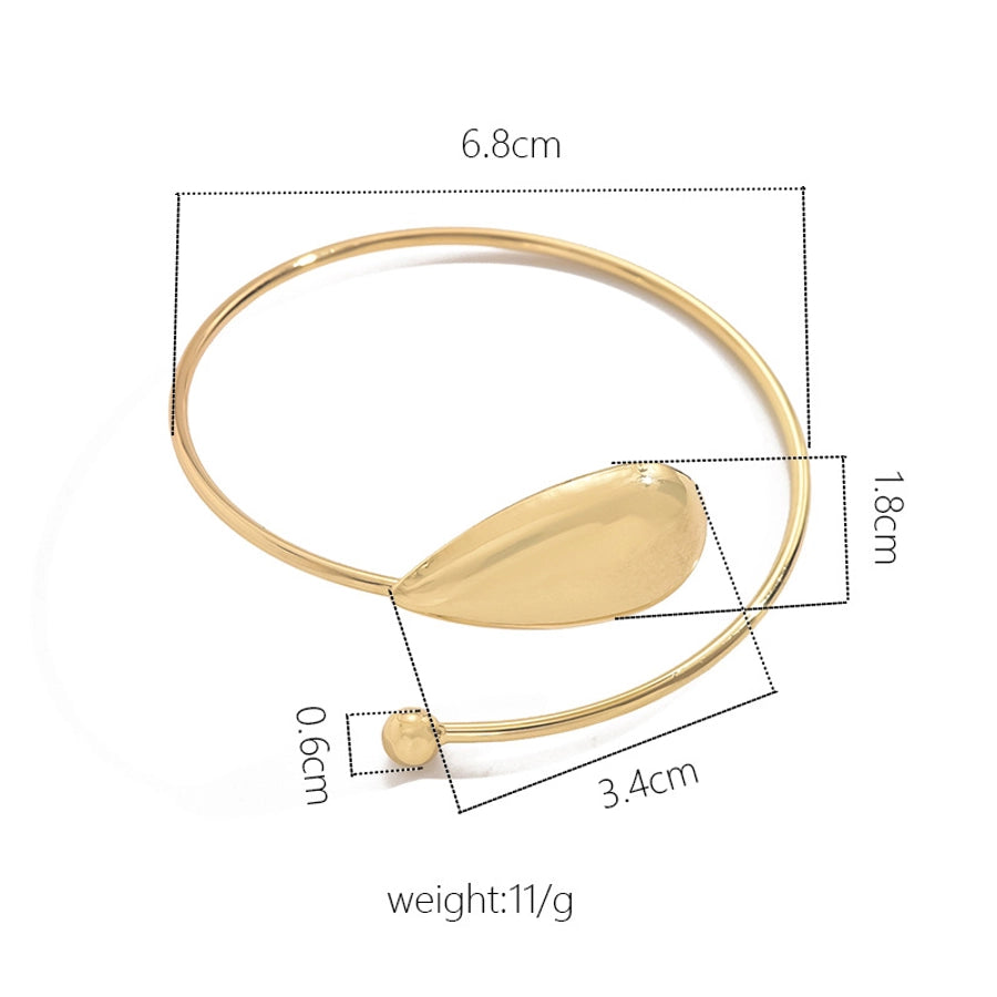 Exaggerated Simple Style Water Droplets Solid Color Gold Plated Iron  Bangle
