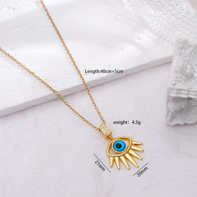 Jewelry Glam Lady Sexy Eye 304 Stainless Steel Copper Pendant Necklace