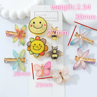 Women's Cute Bee Alloy Resin Inlay Acrylic Hair Clip