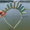 Women's Vacation Ethnic Style Geometric Alloy natural stone Knitting Hair Band