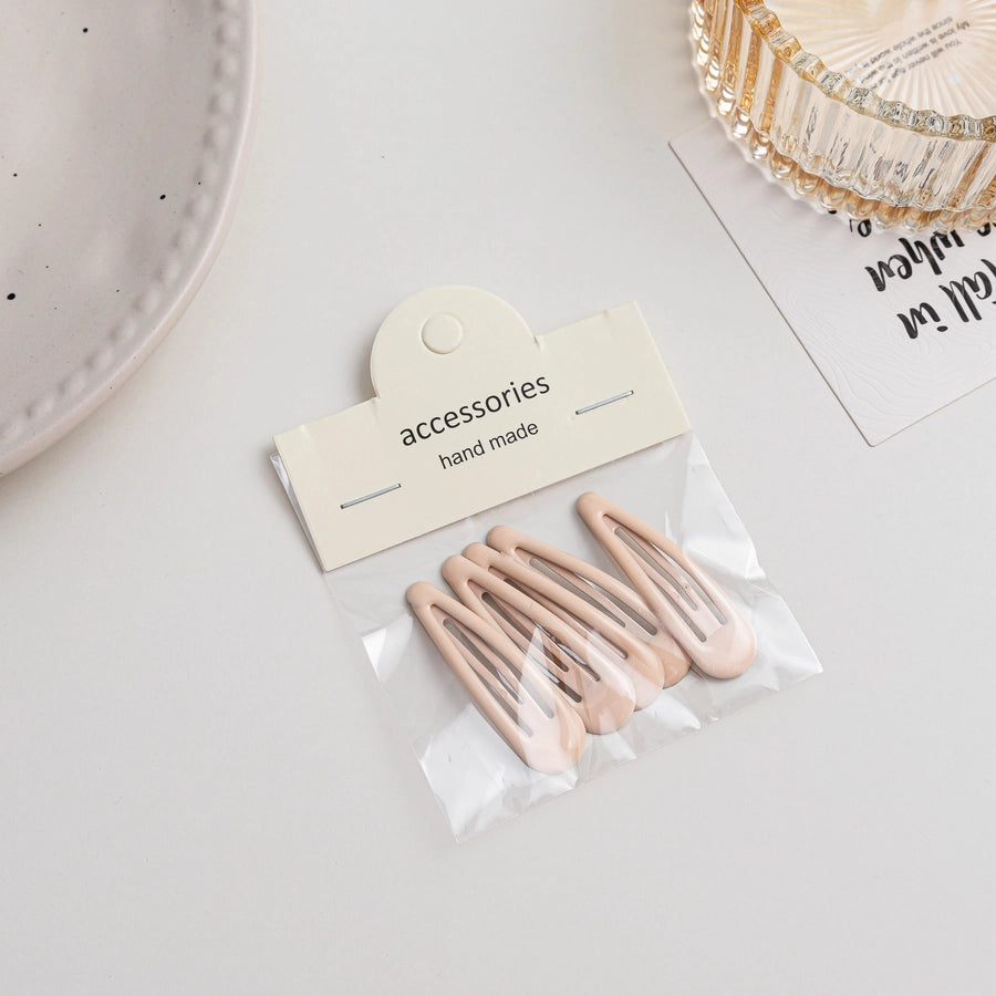 simple style solid color metal hollow out hair clip