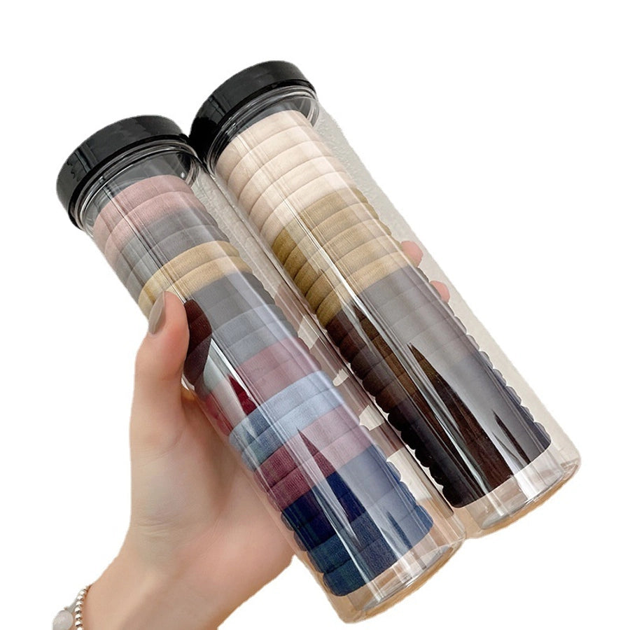 women's simple style multicolor nylon handmade hair tie