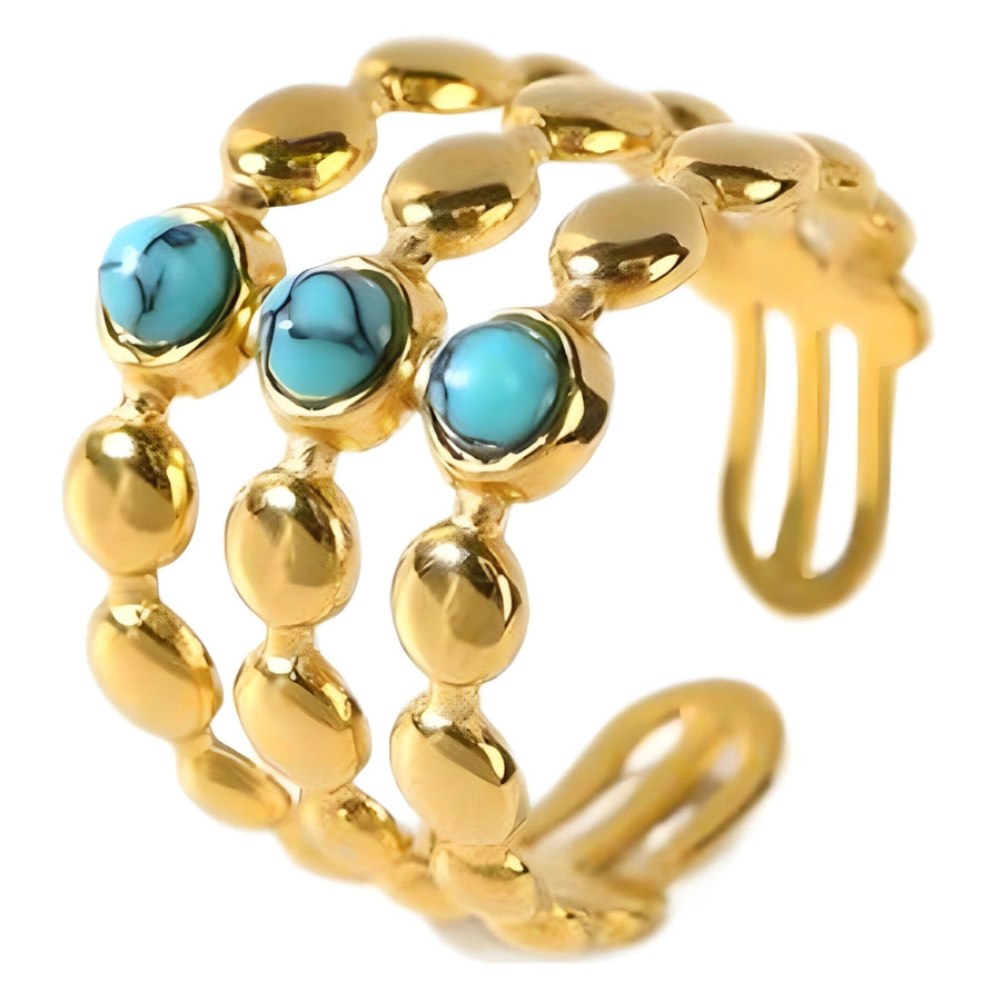 Jewelry Elegant Retro U Shape Oval 304 Stainless Steel Open Rings