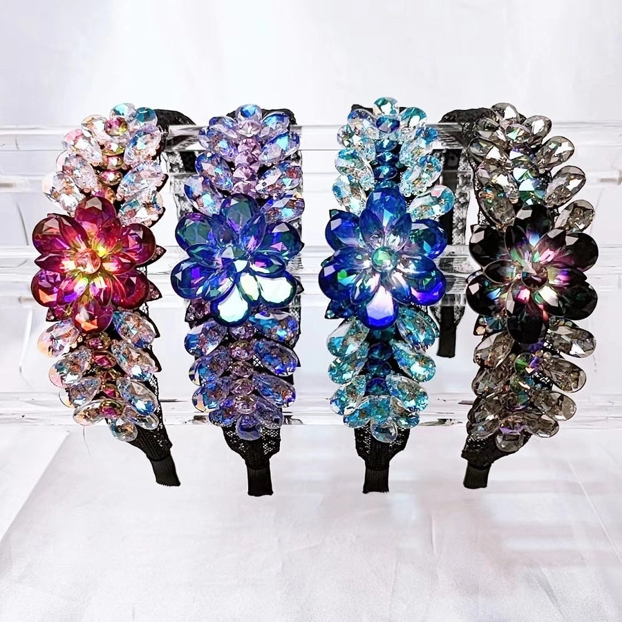 sweet flower crystal hair band