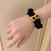 Women's Casual Simple Style Letter Flower Metal Hair Tie