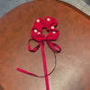 cute solid color cloth flannel hair tie