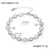 Elegant Luxurious Geometric 304 Stainless Steel 18K Gold Plated Zircon  Bracelets In Bulk