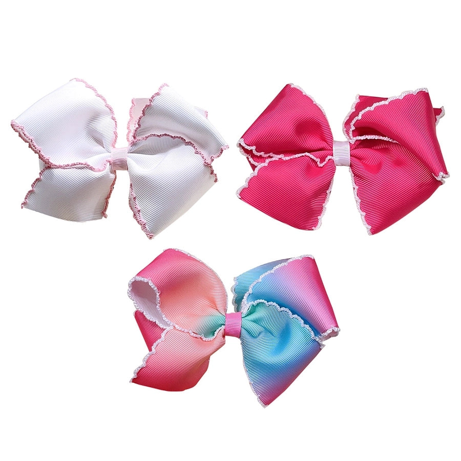 Girl'S Sweet Bow Knot Cloth Woven Belt Hair Clip