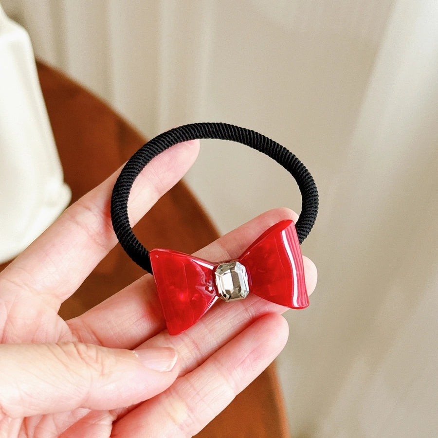 Women's Elegant Sweet Bow Knot Acetic acid sheets Inlay Rhinestones Hair Clip Hair Tie