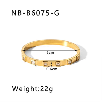 IG Style Simple Style Geometric 304 Stainless Steel Bangle In Bulk