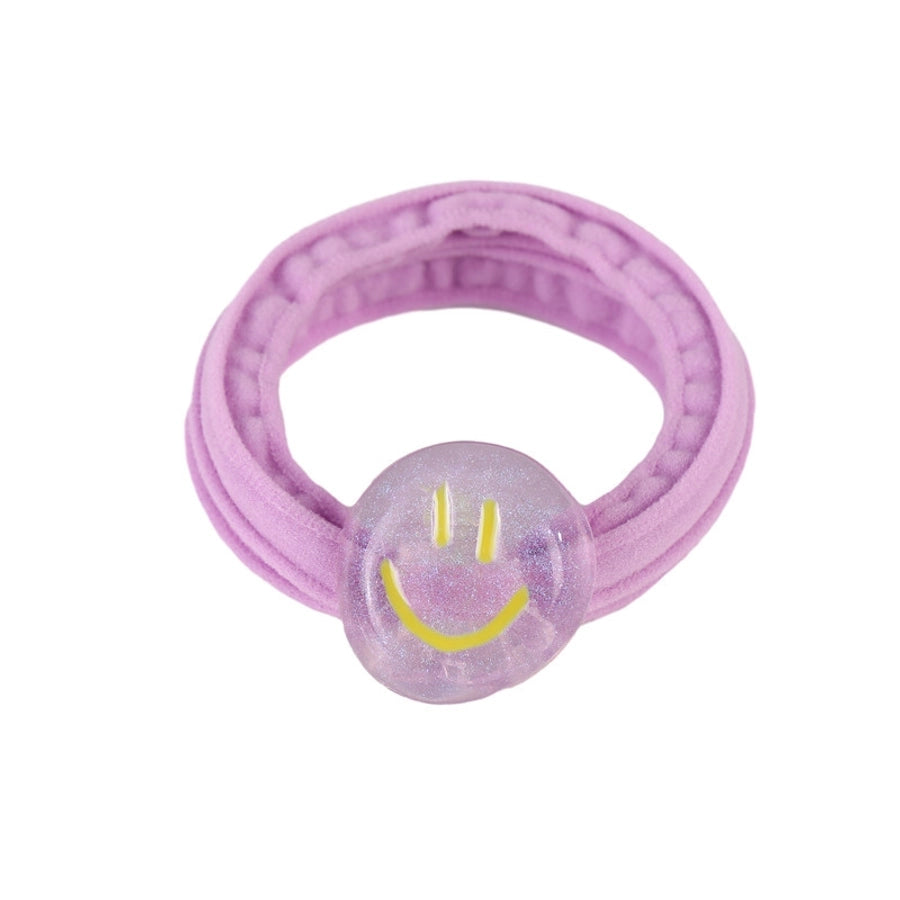 Kid'S Cute Smile Face Plastic rubber band Hair Tie