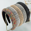 retro simple full drill sponge wide-brimmed rhinestone headband