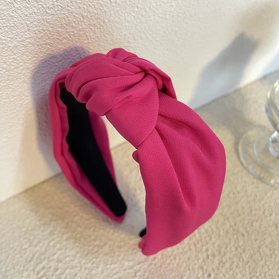 Europe and America  New Hair-Hoop Headband Versatile  Textured Fabric Headdress Hairpin Wide Brim Knotted Hair Hoop