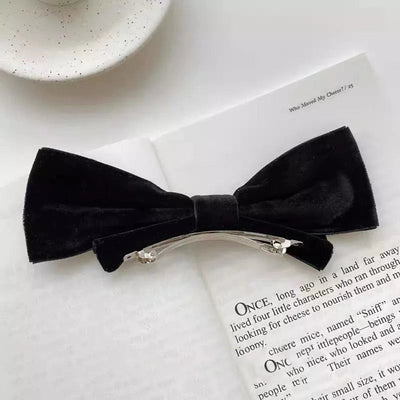 simple style bow knot cloth patchwork hair clip