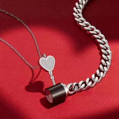 Romantic Heart Shape Titanium Steel Cuban Link Chain Curb Chain cable chain Bracelets In Bulk