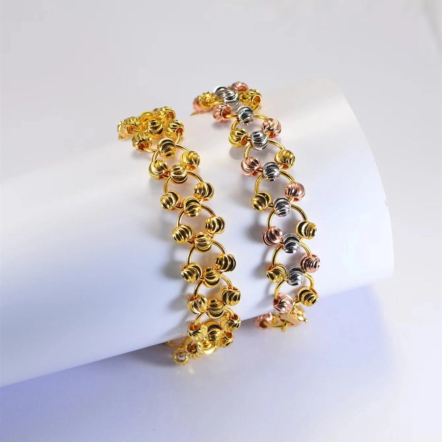 Copper 18K Gold Plated Geometric Bracelets