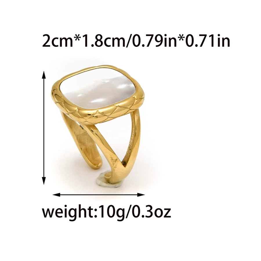 Jewelry IG Style Casual Sweet Geometric 304 Stainless Steel 14K Gold Plated Plating Open Rings