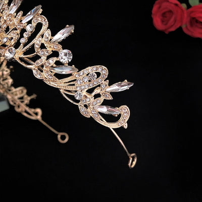 Simple Fashion Bridal Crown  Popular Wedding Headwear Diamond Baroque Bridal Crown Accessories